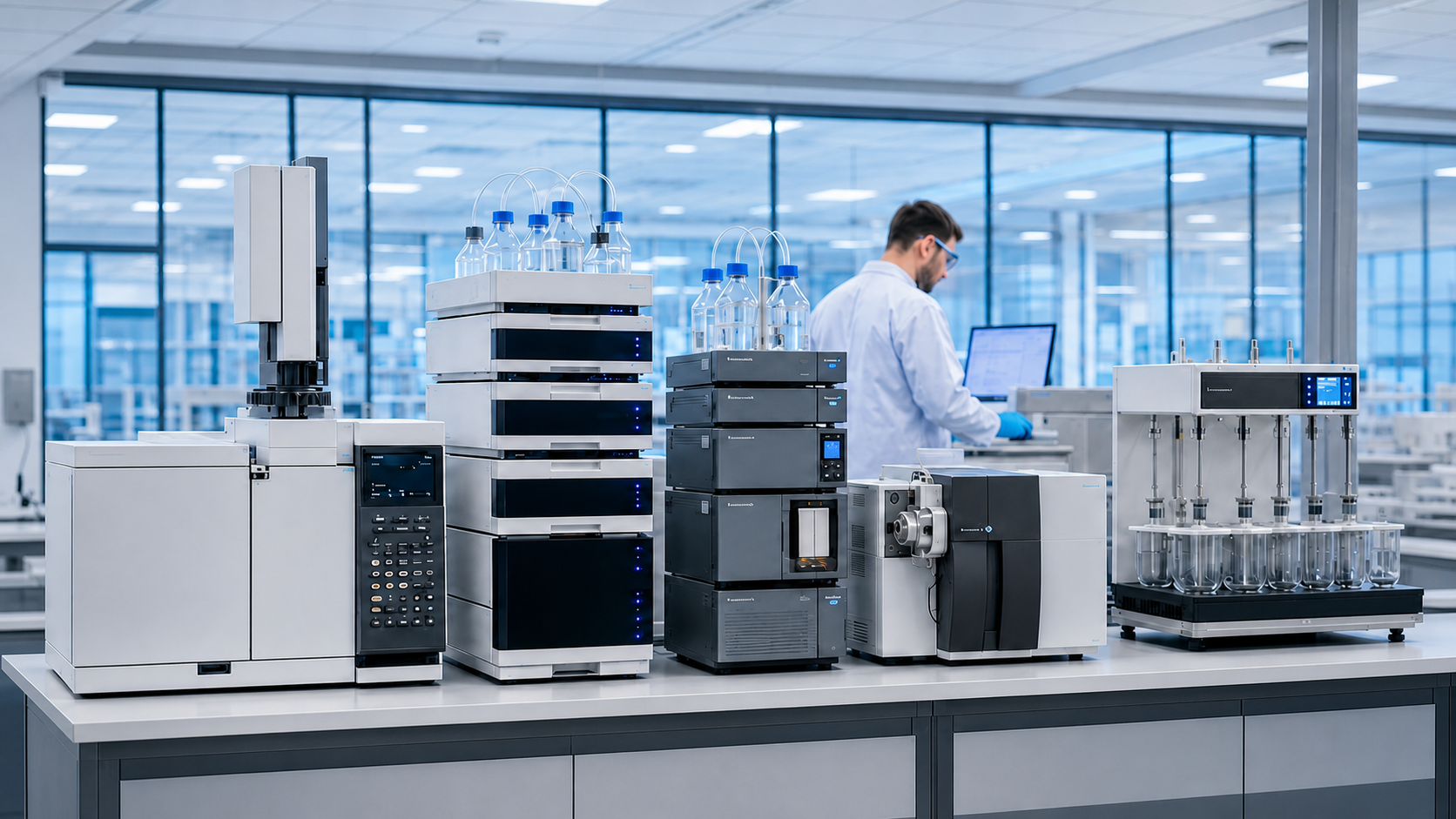 Equipamentos analíticos em laboratório — soluções de aluguel Katálysis